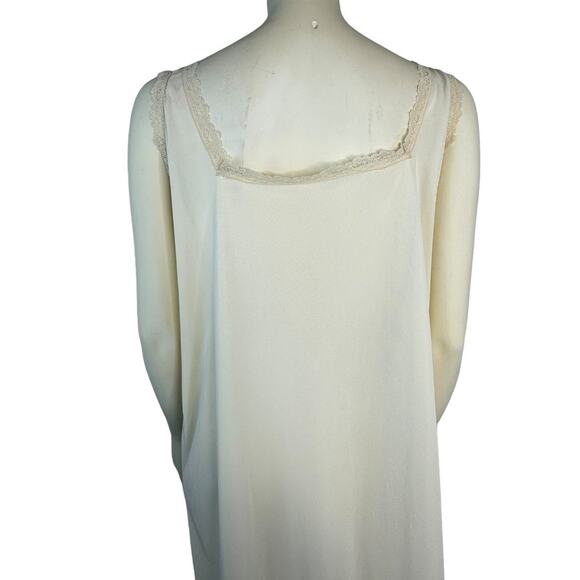 American Vintage 1960's handmade cream lace slip size medium - Picture 12 of 16